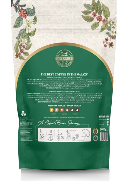Antares House Espresso Blend Çekirdek Kahve 250 gr