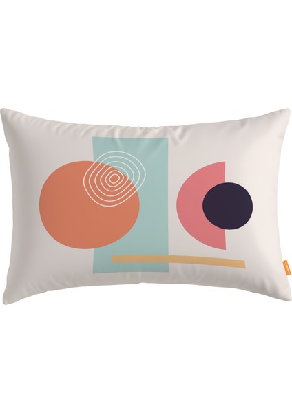 Retro Dikdörtgen Kırlent Kılıf Ds7