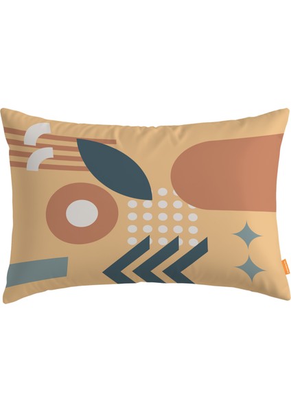 Retro Dikdörtgen Kırlent Kılıf Ds8