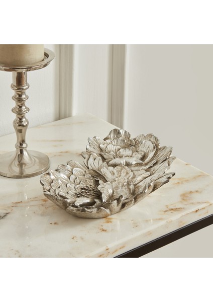 Lianca Dekoratif Tabak Silver 26X16 cm