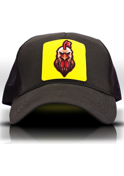 Horoz Figürlü Hayvan Desenli Asker Yeşili Beyzbol Şapka Unisex