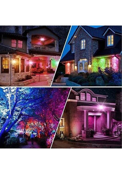 Alpotekno® Kumandalı LED Işık Dış Cephe Aydınlatması çok Renkli Rgb led Panel Işık Partiled Aydınlatma