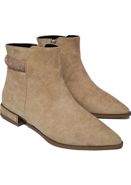 Arkaya Doğru Taşlı Kısa Topuklu Kadın Bot 248118 fiyatları