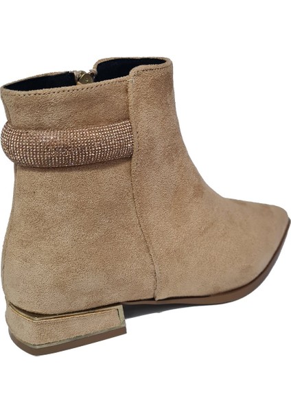 Arkaya Doğru Taşlı Kısa Topuklu Kadın Bot 248118 modelleri
