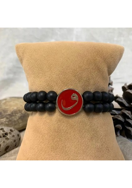 El Yapımı Taş Çift Sıra Erkek Oniks Bileklik