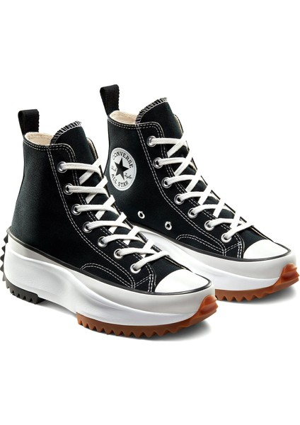 Run Star Hike Canvas Platform Kadın Siyah Sneaker Ayakkabı 166800C