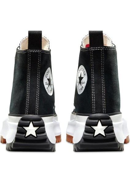 Run Star Hike Canvas Platform Kadın Siyah Sneaker Ayakkabı 166800C