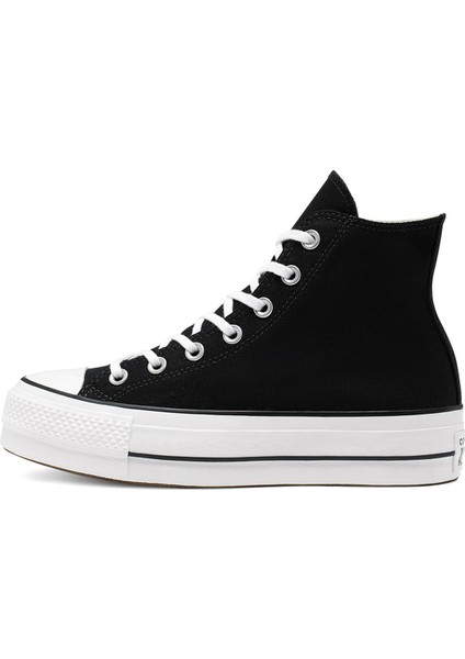 Chuck Taylor All Star Platform Canvas Kadın Siyah Günlük Stil Ayakkabı 560845C
