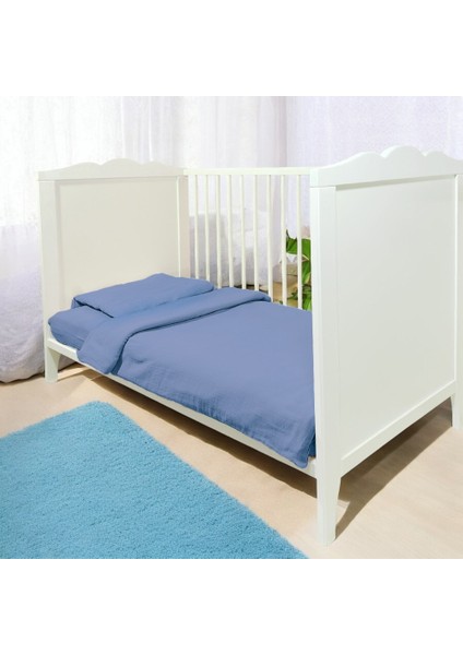 4 Katlı Müslin Bebek Nevresim Takımı Organik Bebek Uyku Seti Beşik Nevresim Pamuk Bebek Nevresim Set