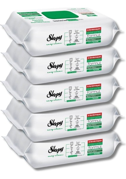 Easy Clean Beyaz Sabun Katkılı Yüzey Temizlik Havlusu 5X100 (500 Yaprak)