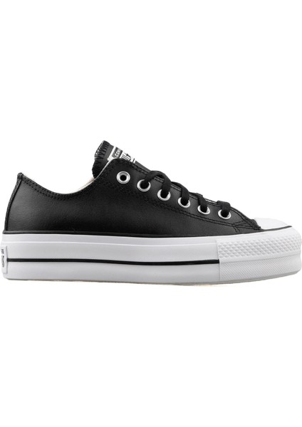 Chuck Taylor All Star Leather Platform Kadın Siyah Sneaker Ayakkabı 561681C