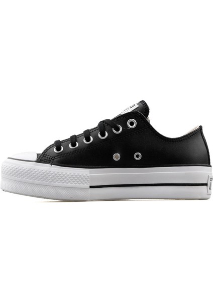Chuck Taylor All Star Leather Platform Kadın Siyah Sneaker Ayakkabı 561681C