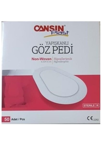 Yetişkin Steril Göz Pedi 6,5 x 9,5 cm x 50 adet