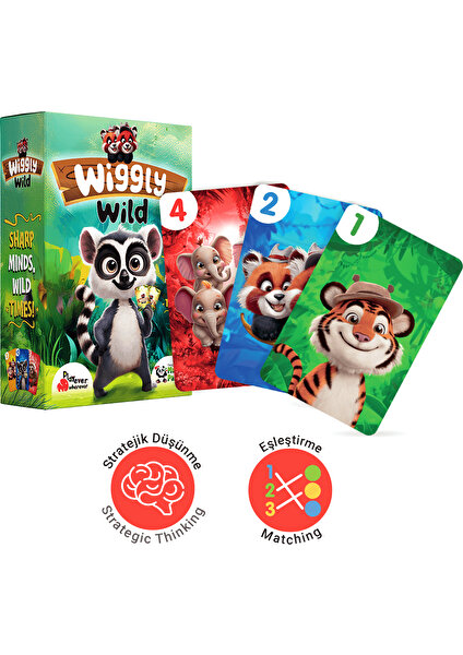 Wiggly Wild, Renk ve Sayı Eşleştirme Kart Oyunu (3-6 yaş)