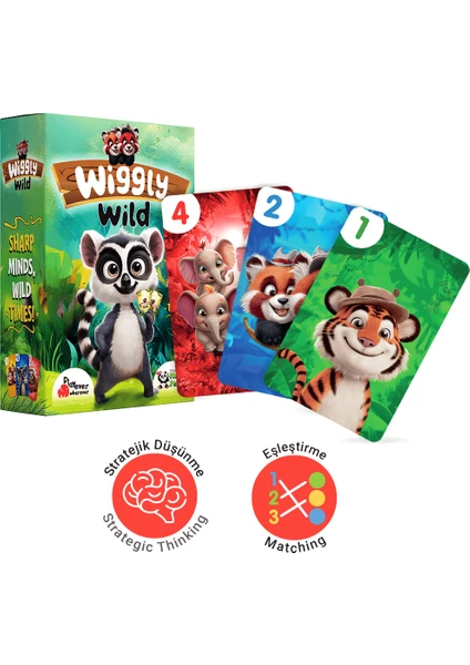 Wiggly Wild, Renk ve Sayı Eşleştirme Kart Oyunu (3-6 yaş)