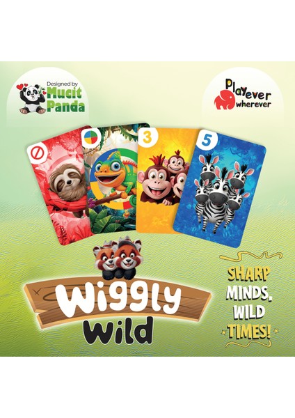 Wiggly Wild, Renk ve Sayı Eşleştirme Kart Oyunu (3-6 yaş)