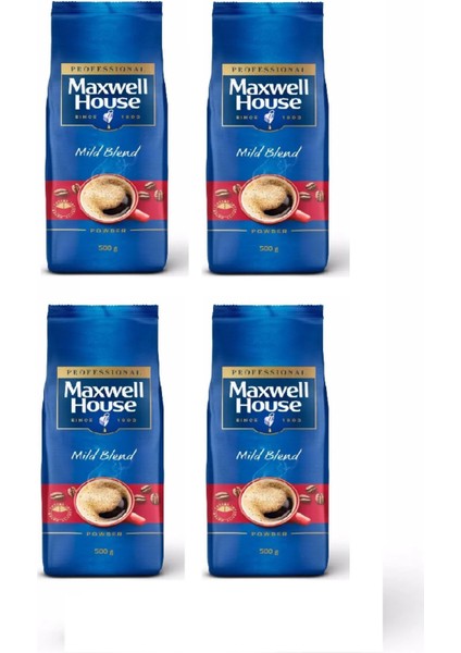 Jacobs Maxwell House Mild Blend Çözünebilir Kahve 500 gr x 4 Paket 2 kg