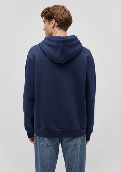 Erkek Sweatshirt Lacivert M0S10275-70490 Kapüşonlu  Loose