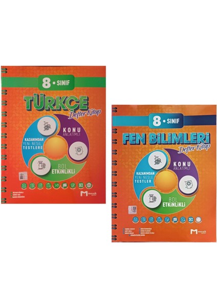 Lgs 8. Sınıf Türkçe & Fen Bilimleri Intro Defter Kitap Seti 2 Kitap