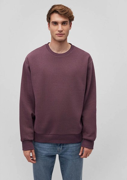 Erkek Sweatshirt Vişne M0S10276-70260 Bisiklet Yaka Loose