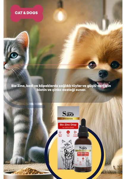 Bio - Zinc Drop Kediler ve Köpekler Için Deri ve Tüy Sağlığı Destekleyici Damla 50ML modelleri