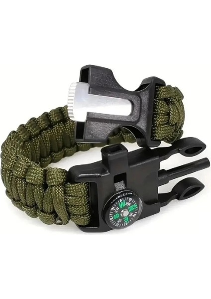 Düdük Çakı Pusula Çakmaktaşı Paraşüt Ipi Hayatta Kalma Bilekliği fiyatları