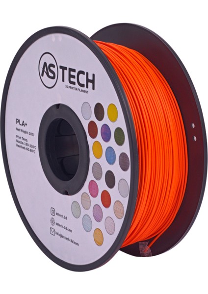 As Tech 3D Pla+ Turuncu Filament 1,75 Mm. - 1 Kg.