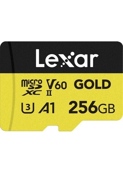 256GB 280 Mb/s Uhs-Iı V60 Microsd Hafız Kartı (Gold Serisi)