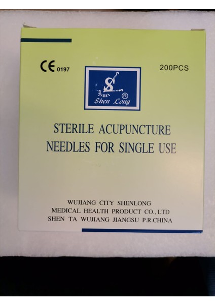 Shenlong 0.20X13MM Kuru Iğneleme Iğnesi 200LÜK Kutuda Tekli Tüplerde