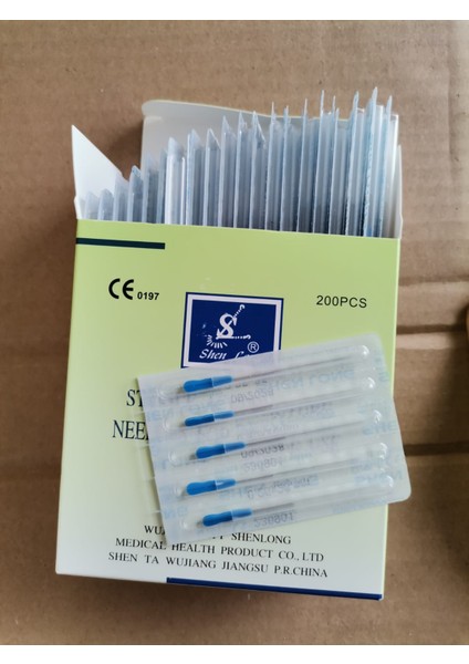 Shenlong 0.20X13MM Kuru Iğneleme Iğnesi 200LÜK Kutuda Tekli Tüplerde