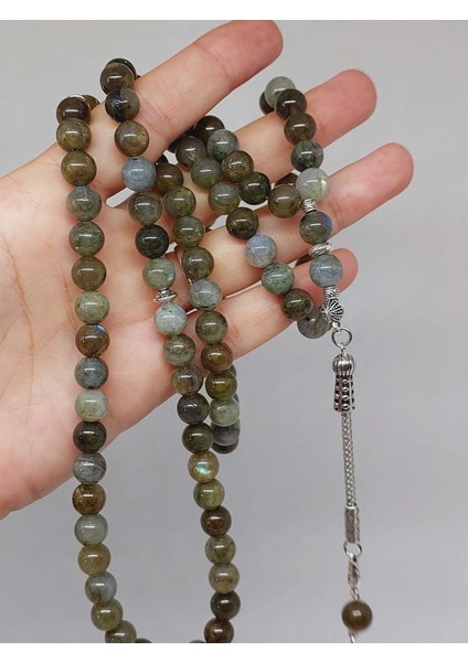 Labradorit Taşı 99LUK Tesbih 8mm (4695)