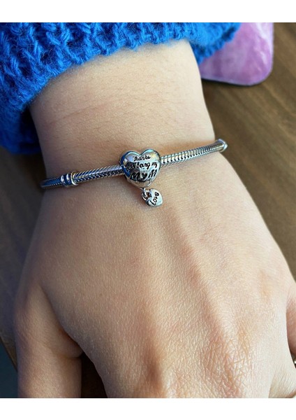 Kadın Anne Sevgisi Temalı Gümüş Charm fiyatları