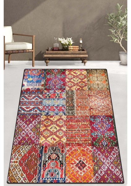 Eclectic Djt Modern Tasarım Yıkanabilir Halı, Salon Halısı , Dekoratif Halı 80 x 150