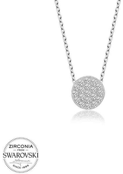 Swarovski Taşlı Gümüş Çember Bayan Kolye