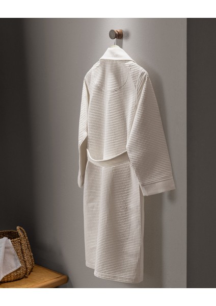 Blois %100 Pamuk Unisex Bornoz - Bej - Lüks Koleksiyon