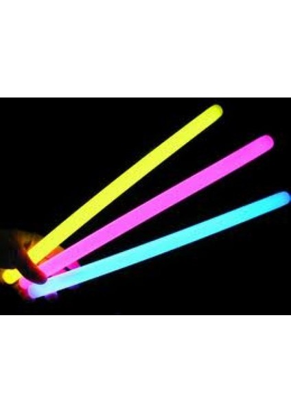 Karanlıkta Parlayan Fosforlu Glow Stick Kalın Çubuk 30 cm 1 Adet