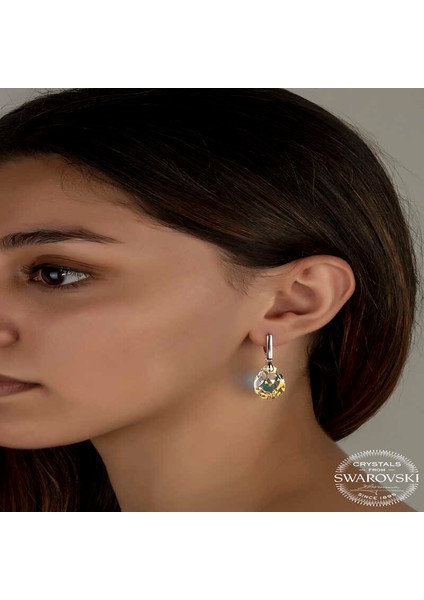 Swarovski Crystal Taşlı Gümüş Damla Sallantılı Kadın Küpe fiyatları