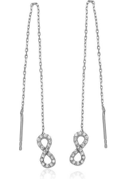 Gümüş Zincirli Sonsuzluk Küpe fiyatları