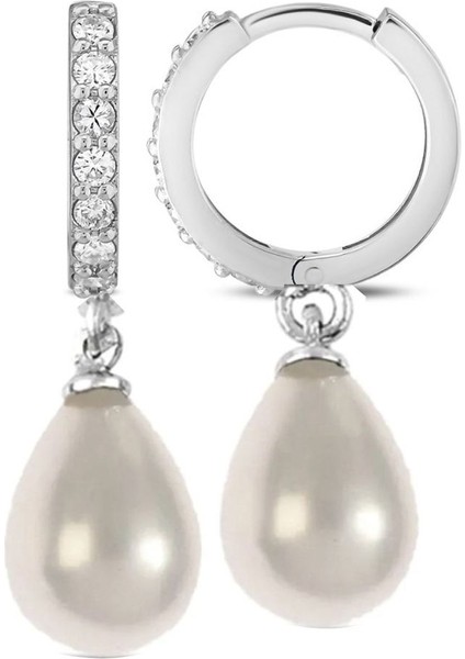 925 Ayar Gümüş Damla Model Inci Küpe fiyatları