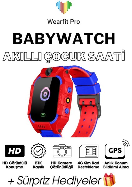 Wearfit Pro Çocuk Akıllı Kol Saati Tft Ekran Gps Kamera Oyun Hesap Arama Özellikleri ve Btk Kayıtlı