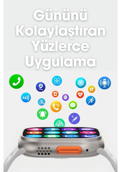 Dt8 Ultra Akıllı Saat 49MM Yuvarlak Tft Ekran Akıllı Kol Saati