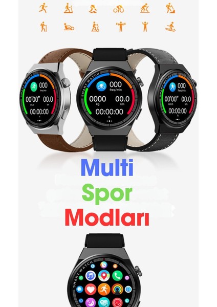 Gt3 Max Clasic Akıllı Saat Yuvarlak Model 1.5 Inç 37MM Amoled Ekran Akıllı Kol Saati