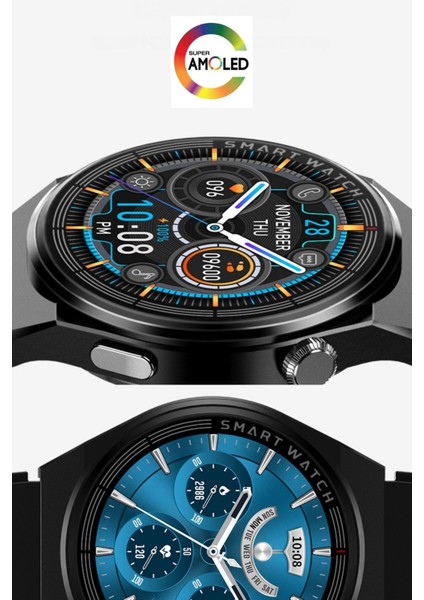 Gt3 Max Clasic Akıllı Saat Yuvarlak Model 1.5 Inç 37MM Amoled Ekran Akıllı Kol Saati