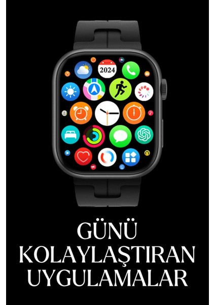 Wearfit Pro Hk9 Mini Akıllı Saat Yuvarlak Model 42MM Amoled Ekran Akıllı Kol Saati