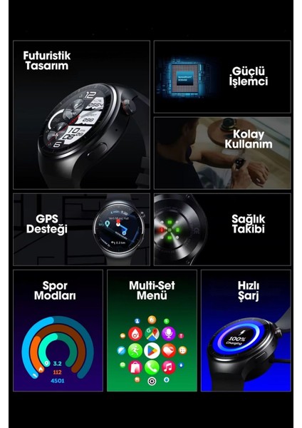 N61 Akıllı Saat 45MM Amoled Ekran Akıllı Kol Saati