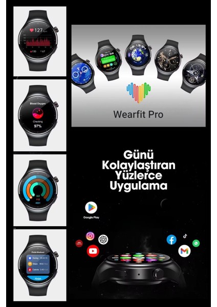 N61 Akıllı Saat 45MM Amoled Ekran Akıllı Kol Saati