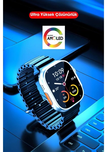 S8 Ultra 4g Sim Kartlı Btk Kayıtlı Distribitör Garantili Akıllı Saat 49MM Amoled Ekran Akıllı Saat