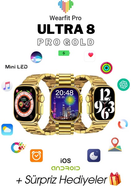 Wearfit Pro Ultra 8 Pro Akıllı Saat 49MM Tft Ekran Akıllı Kol Saati