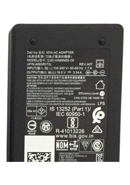 Dell Orjinal Vostro 3515 P112F005 P112F , Vostro 15 5515 P106F P106F003 Notebook Adaptör (19V 3.34 65W)