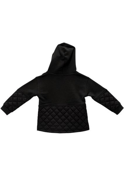 Kız Çocuk Nakış Detaylı Kapitoneli Sweatshirt - Siyah fiyatları